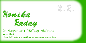 monika raday business card